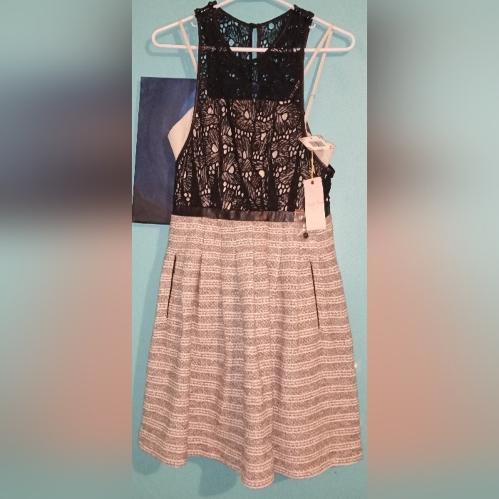 Tracy Reese Griege New York laced tweed ivory dress NWT
